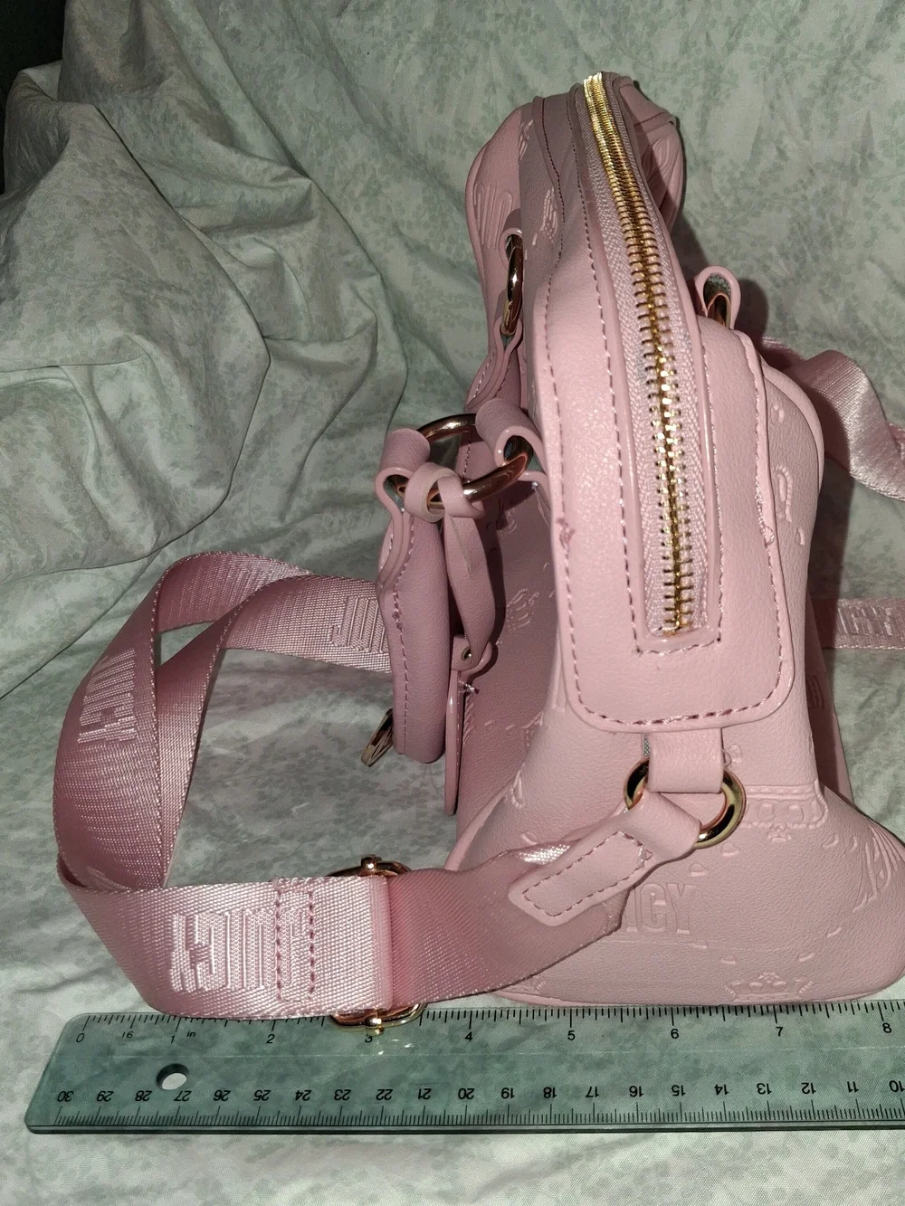 Juicy Couture Debossed Logo Crown Speedy Satchel Pink